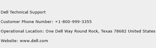 Dell Technical Support Phone Number Customer Service