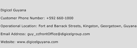 Digicel Guyana Phone Number Customer Service