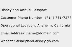 Disneyland Annual Passport Phone Number Customer Service