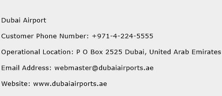 Dubai Airport Phone Number Customer Service