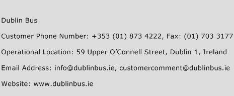 Dublin Bus Phone Number Customer Service