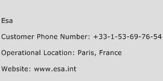 ESA Phone Number Customer Service