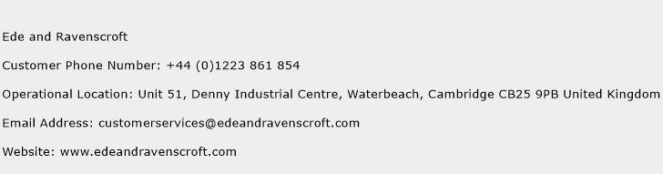 Ede and Ravenscroft Phone Number Customer Service