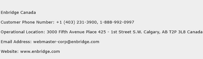 Enbridge Canada Phone Number Customer Service