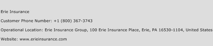 Erie Insurance Phone Number Customer Service