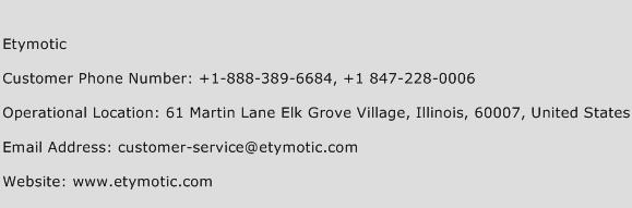 Etymotic Phone Number Customer Service