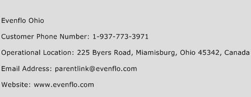 Evenflo Ohio Phone Number Customer Service