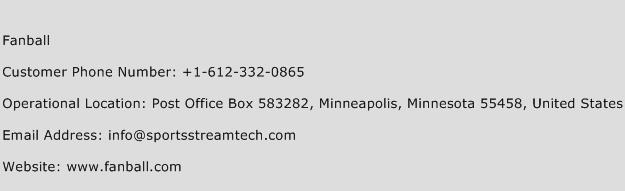 Fanball Phone Number Customer Service