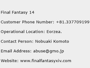 Final Fantasy 14 Phone Number Customer Service