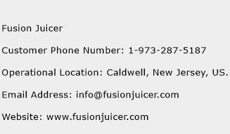 Fusion Juicer Phone Number Customer Service