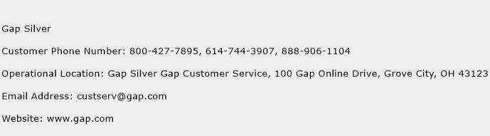 Gap Silver Phone Number Customer Service
