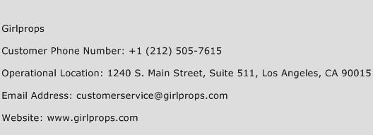 Girlprops Phone Number Customer Service