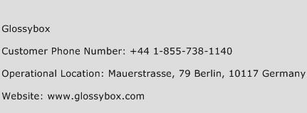 Glossybox Phone Number Customer Service