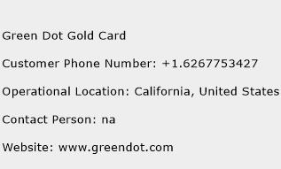 Green Dot Gold Card Phone Number Customer Service