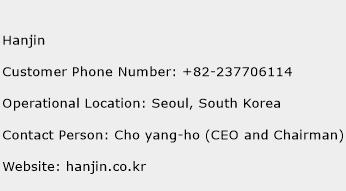 Hanjin Phone Number Customer Service