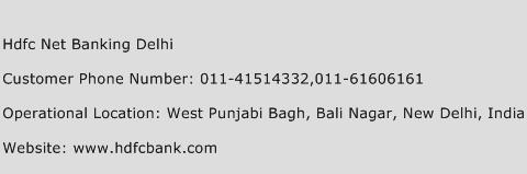 Hdfc Net Banking Delhi Phone Number Customer Service