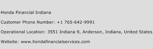 Honda Financial Indiana Phone Number Customer Service