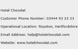 Hotel Chocolat Phone Number Customer Service