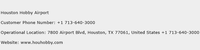 Houston Hobby Airport Phone Number Customer Service