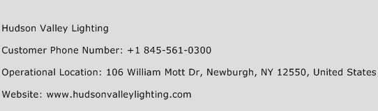 Hudson Valley Lighting Phone Number Customer Service
