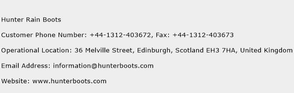Hunter Rain Boots Phone Number Customer Service