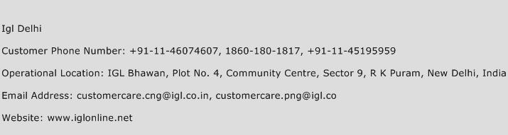Igl Delhi Phone Number Customer Service
