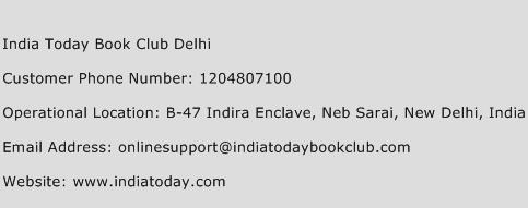 India Today Book Club Delhi Phone Number Customer Service