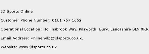 JD Sports Online Phone Number Customer Service