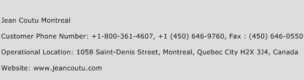 Jean Coutu Montreal Phone Number Customer Service