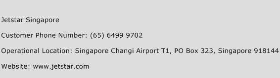 Jetstar Singapore Phone Number Customer Service