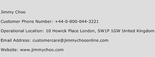 Jimmy Choo Phone Number Customer Service