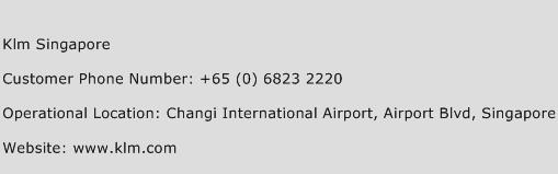 KLM Singapore Phone Number Customer Service