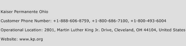 Kaiser Permanente Ohio Phone Number Customer Service