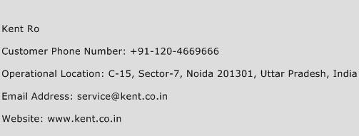 Kent Ro Phone Number Customer Service