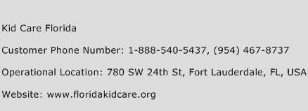 Kid Care Florida Phone Number Customer Service