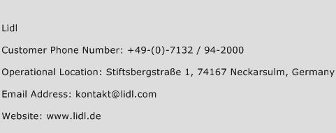 Lidl Phone Number Customer Service