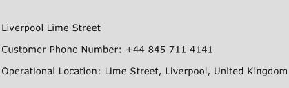 Liverpool Lime Street Phone Number Customer Service