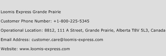 Loomis Express Grande Prairie Phone Number Customer Service