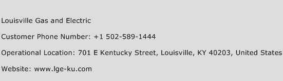 Louisville Gas and Electric Phone Number Customer Service