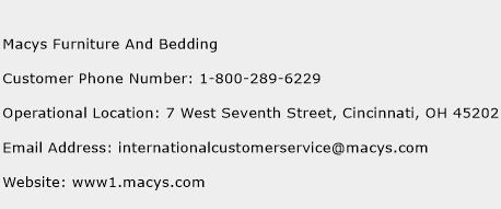 Macys Furniture And Bedding Phone Number Customer Service