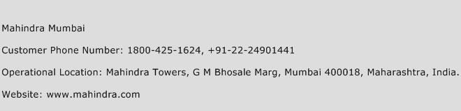 Mahindra Mumbai Phone Number Customer Service