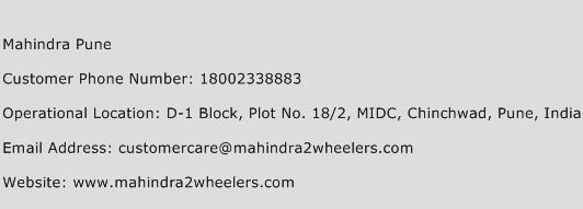 Mahindra Pune Phone Number Customer Service