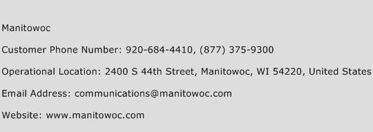 Manitowoc Phone Number Customer Service