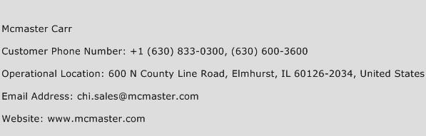 McMaster Carr Phone Number Customer Service