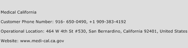 Medical California Phone Number Customer Service