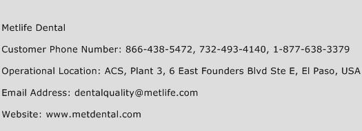 Metlife Dental Phone Number Customer Service