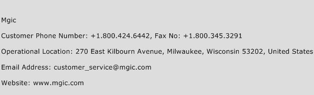Mgic Phone Number Customer Service