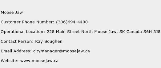Moose Jaw Phone Number Customer Service