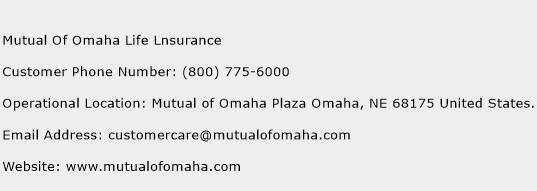 Mutual Of Omaha Life Lnsurance Phone Number Customer Service