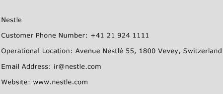 Nestle Phone Number Customer Service